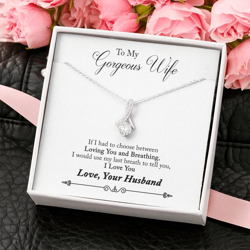 I love you-Alluring Beauty Solitaire Necklace for Wife