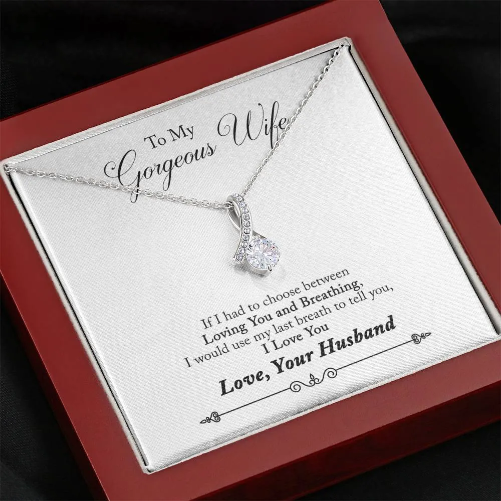 I love you-Alluring Beauty Solitaire Necklace for Wife