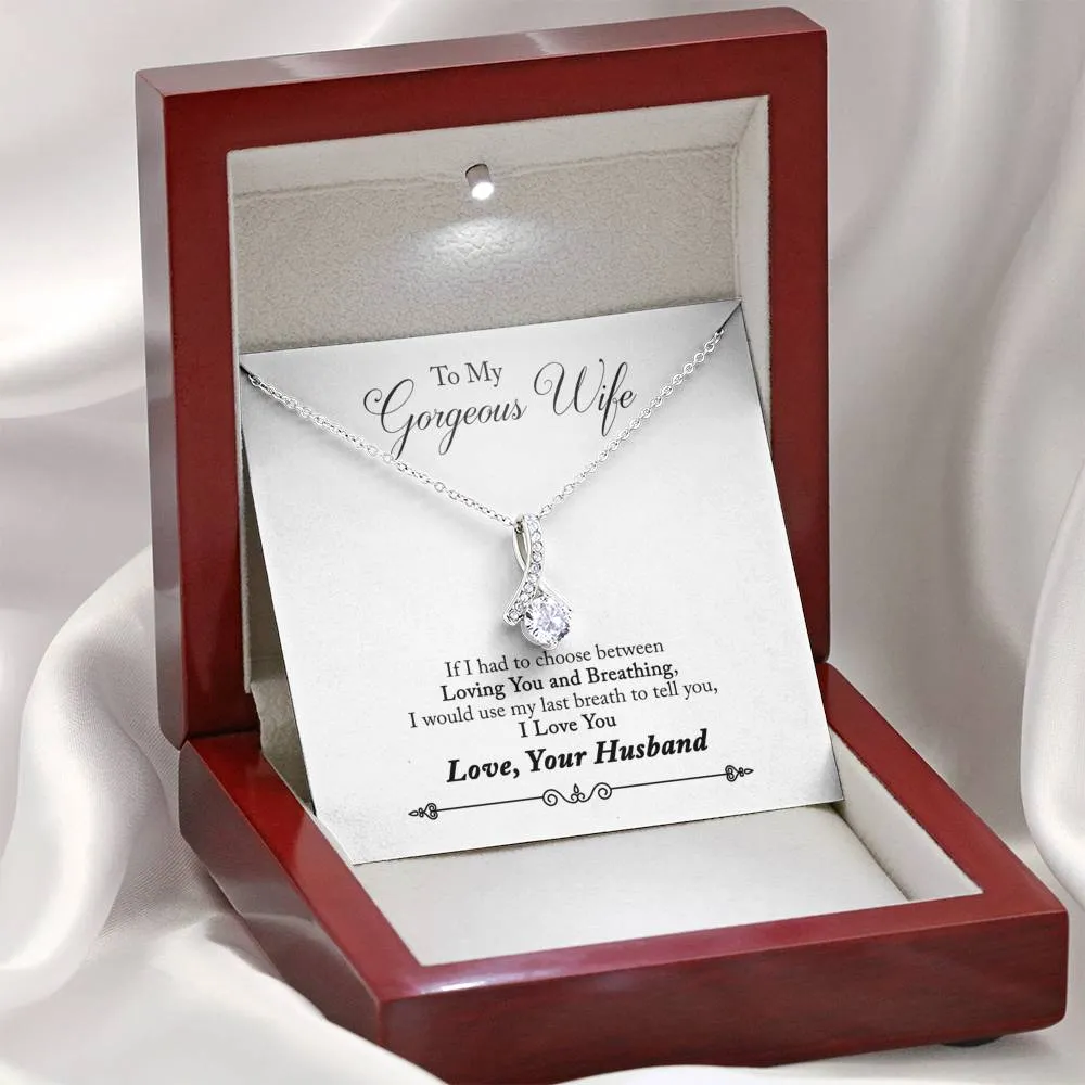 I love you-Alluring Beauty Solitaire Necklace for Wife