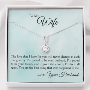 I'm proud to be your husband-Alluring Beauty Solitaire Necklace for Wife