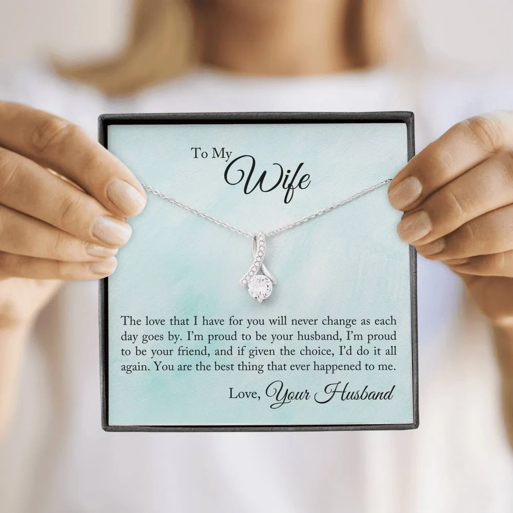 I'm proud to be your husband-Alluring Beauty Solitaire Necklace for Wife
