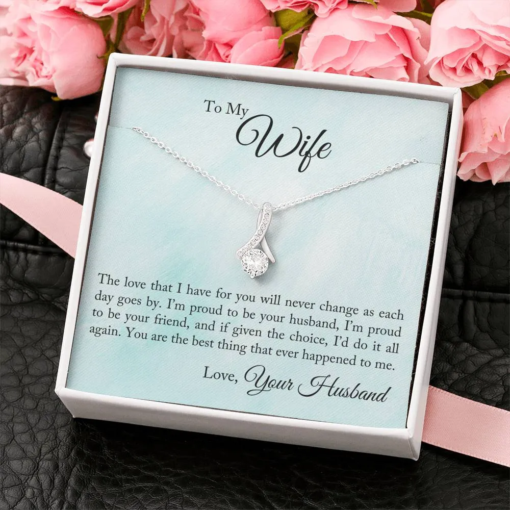 I'm proud to be your husband-Alluring Beauty Solitaire Necklace for Wife