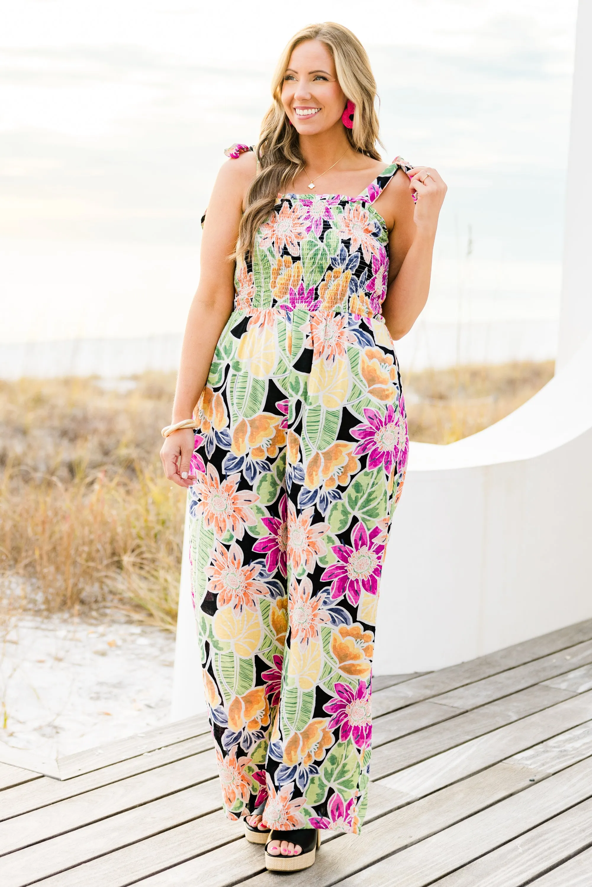 Island Allure Jumpsuit, Black
