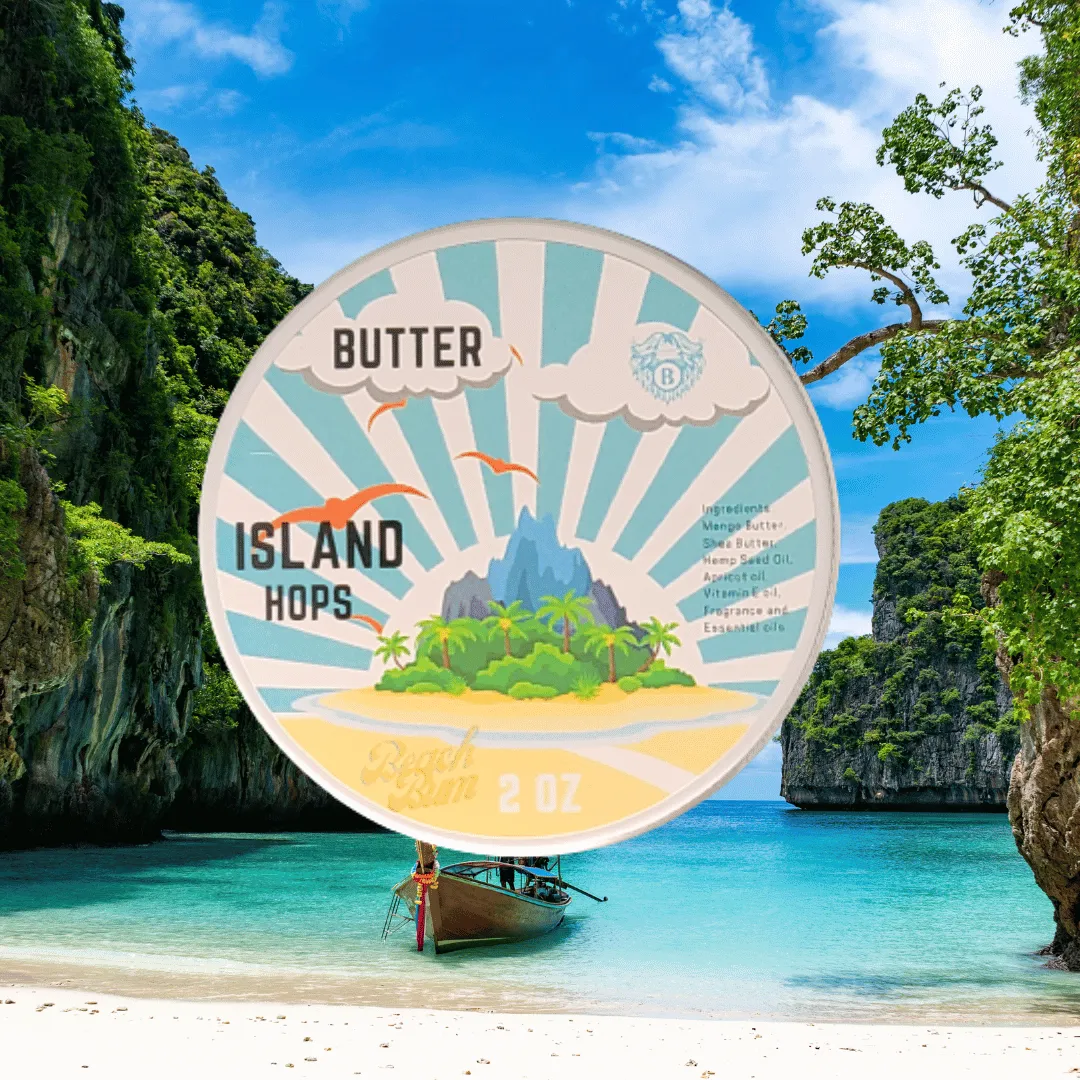 Island hops - Beard Butter - Earthy Hops Tropical Fruits Strawberry Champaign (retired)