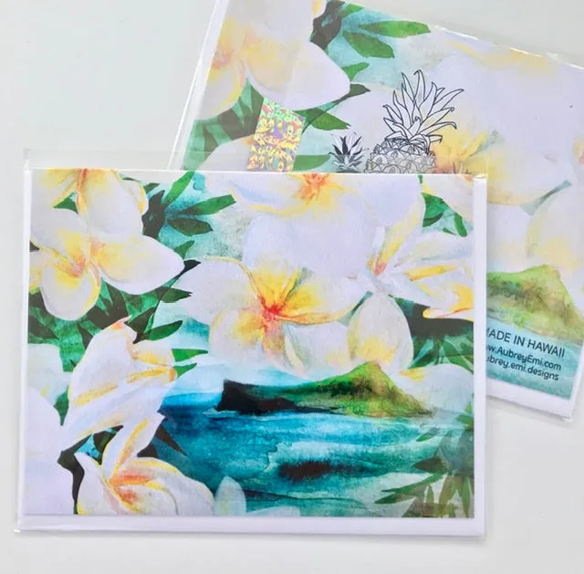 Island Plumeria Greeting Card