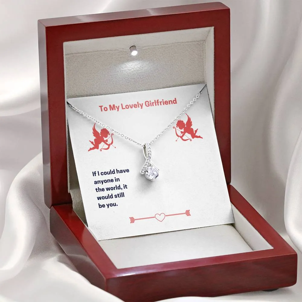 It would still be you-Alluring Beauty Solitaire Necklace for Girlfriend
