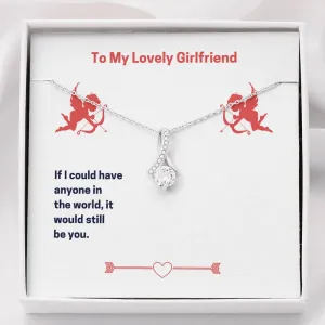 It would still be you-Alluring Beauty Solitaire Necklace for Girlfriend