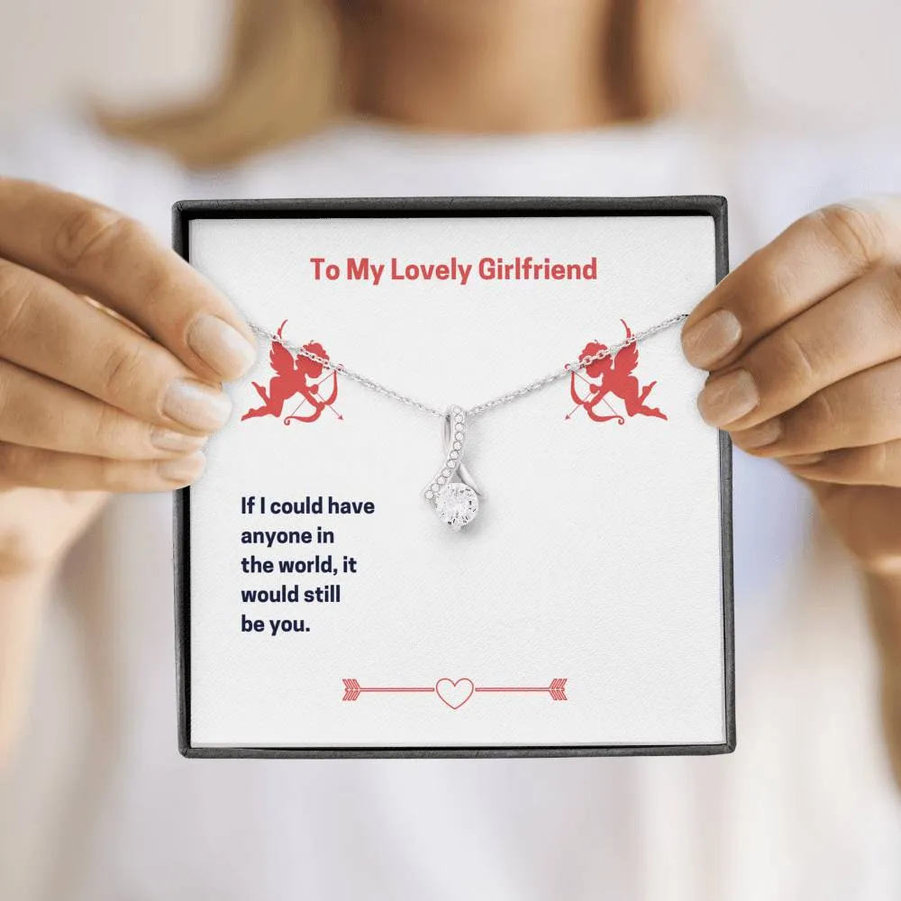 It would still be you-Alluring Beauty Solitaire Necklace for Girlfriend