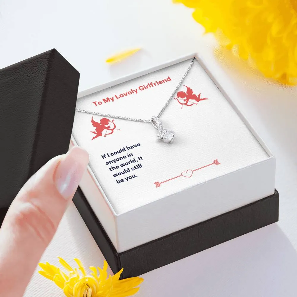 It would still be you-Alluring Beauty Solitaire Necklace for Girlfriend