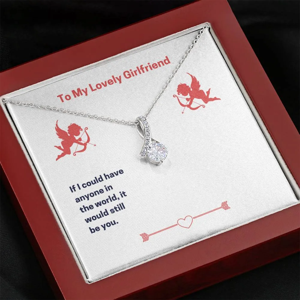 It would still be you-Alluring Beauty Solitaire Necklace for Girlfriend