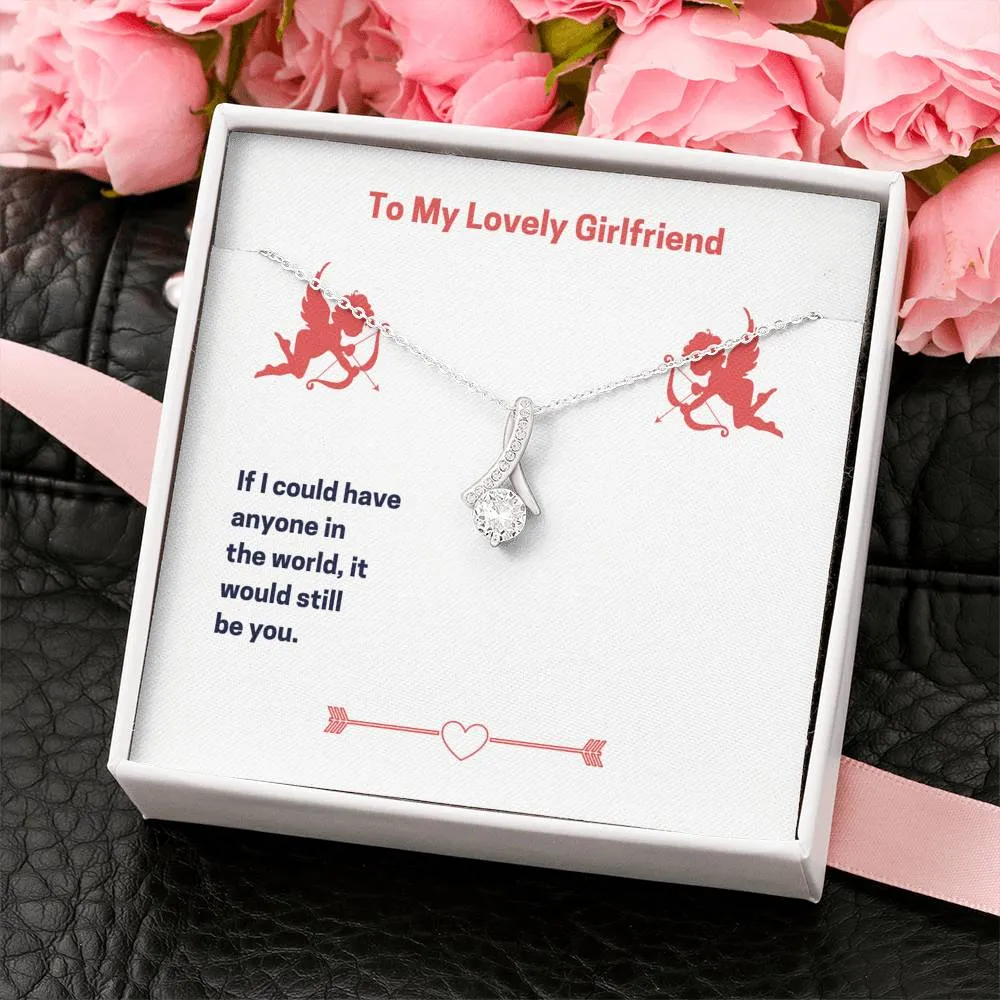 It would still be you-Alluring Beauty Solitaire Necklace for Girlfriend