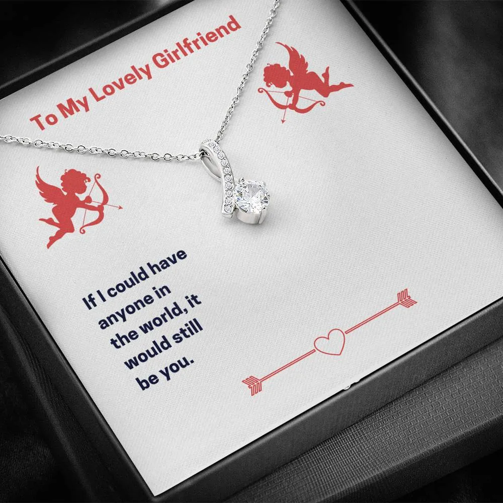 It would still be you-Alluring Beauty Solitaire Necklace for Girlfriend