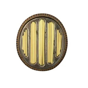 Jesse Bert Oval Copper Brooch
