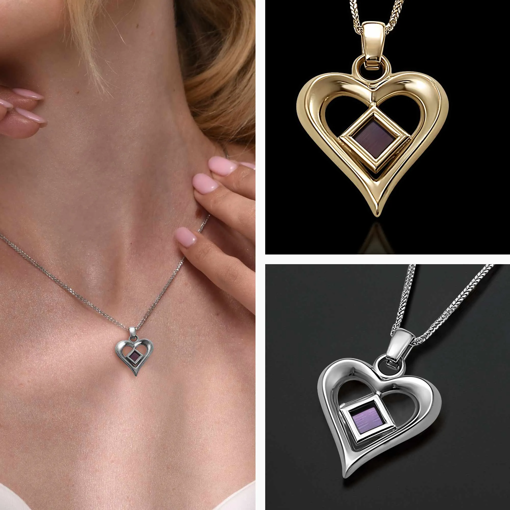 Jewelry For Her - Heart Design With Nano Bible - The Heart's Treasure Pendant