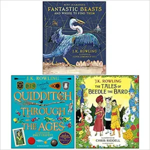 J.K. Rowling Illustrated Edition Collection 3 Books Set (Fantastic Beasts, Tales of Beedle)