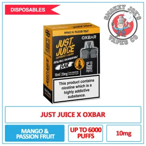 Just Juice - Oxbar RRD Vape Bar - Mango And Passion Fruit - 10mg