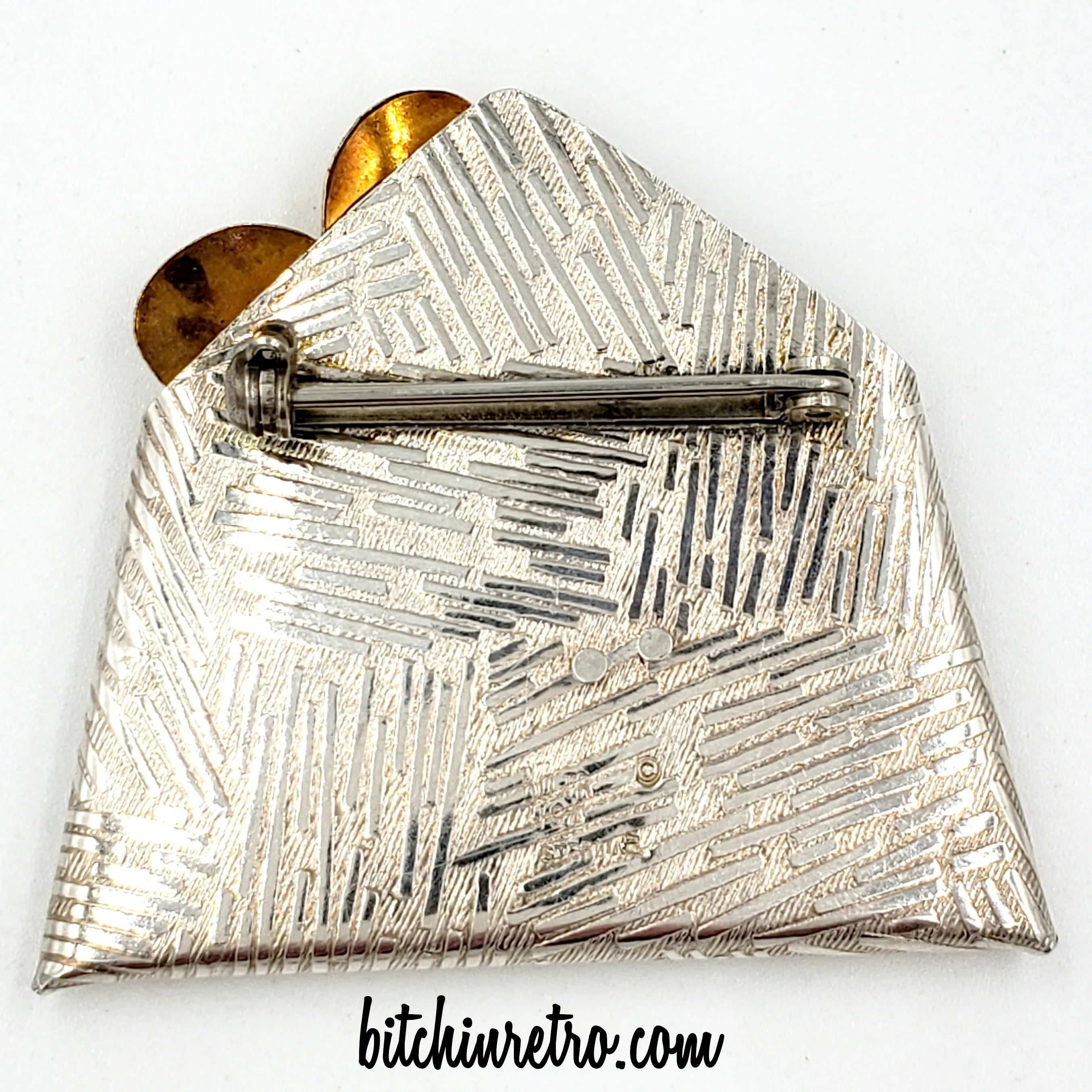 KD-TR Sterling Silver Brooch With Hearts in an Envelope
