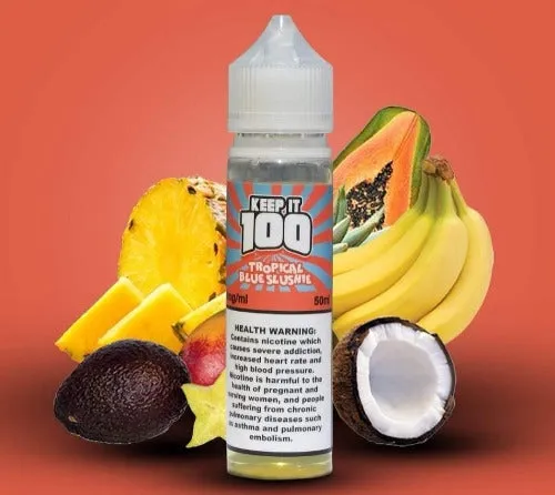 KEEP IT 100 TROPICAL BLUE SLUSHIE 50ML