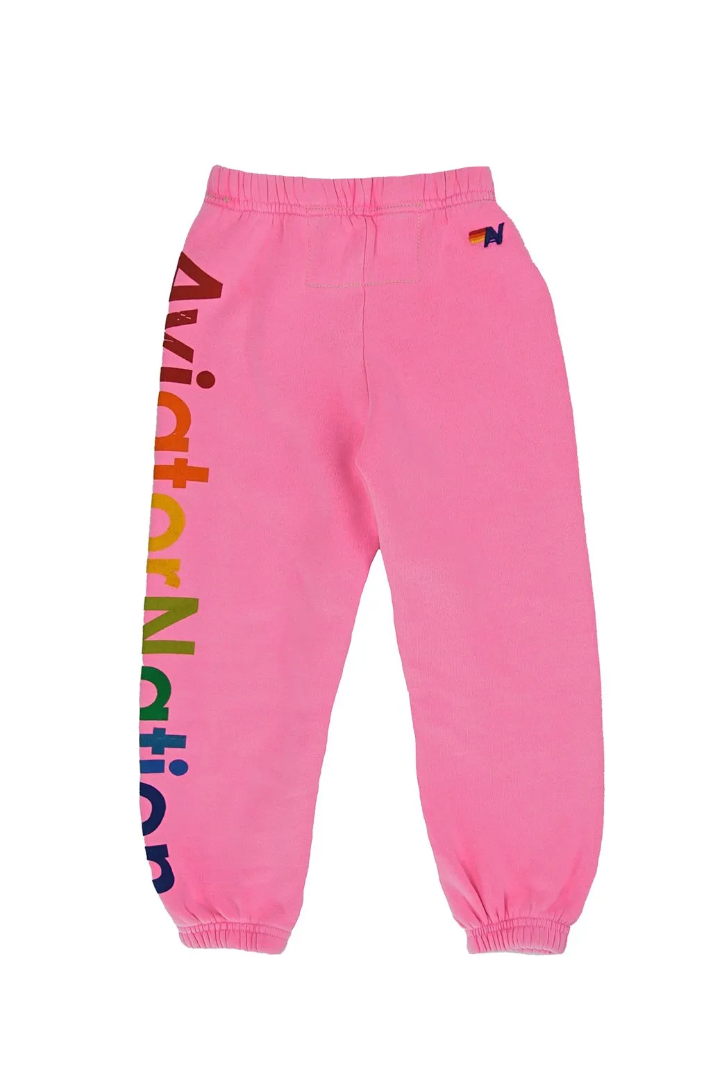 KID'S AVIATOR NATION SWEATPANTS - NEON PINK