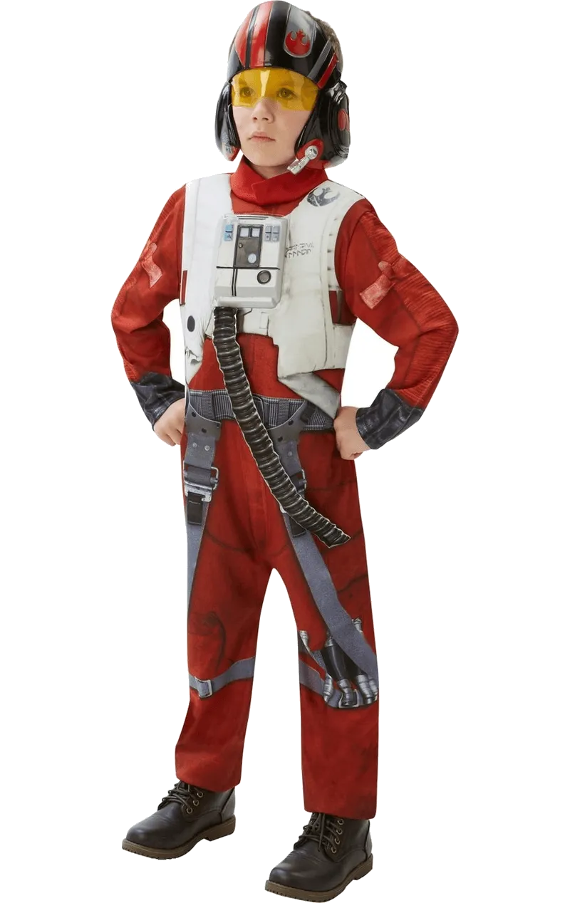 Kids Star Wars Deluxe Poe (X-Wing Fighter) Costume