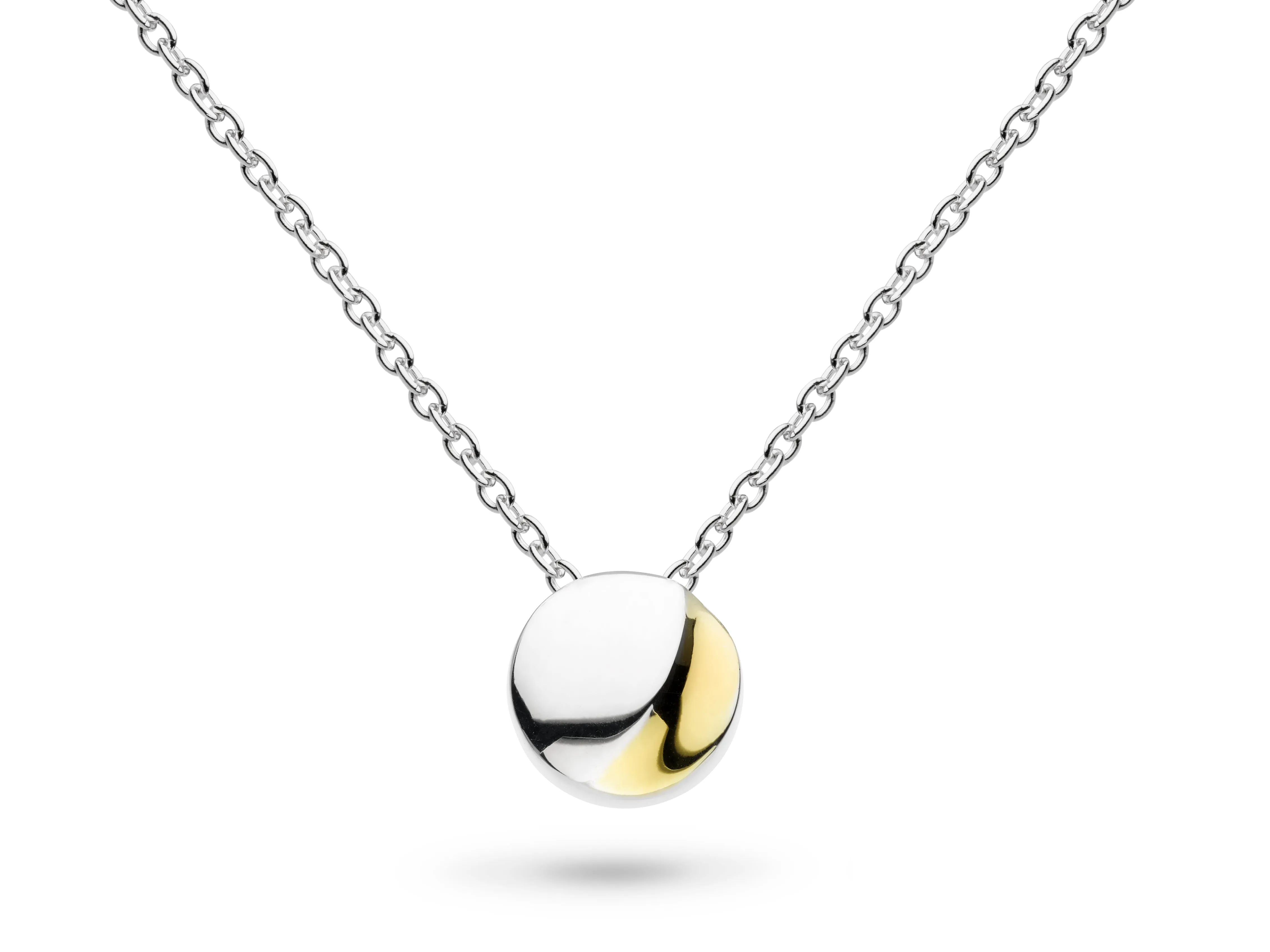 Kit Heath Sterling Silver & Gold Plate Miniature Moon Pendant