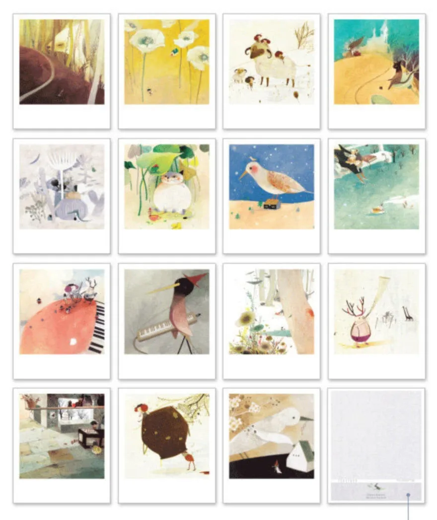 Korean Card Set in tin box - Fairy tale Birds & animals