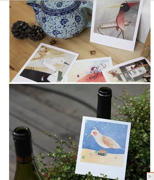 Korean Card Set in tin box - Fairy tale Birds & animals