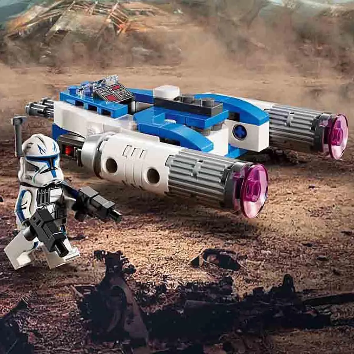 LEGO Star Wars Captain Rex Y-Wing Microfighter Set 75391 Building Blocks Toys for 6  Gift for Boys and Girls