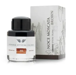 Leonardo Officina Italiana Fountain Pen Ink - Noce Moscata Brown 40ml