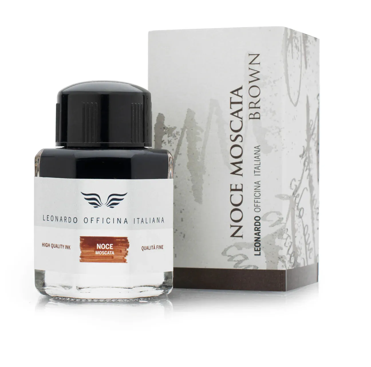 Leonardo Officina Italiana Fountain Pen Ink - Noce Moscata Brown 40ml