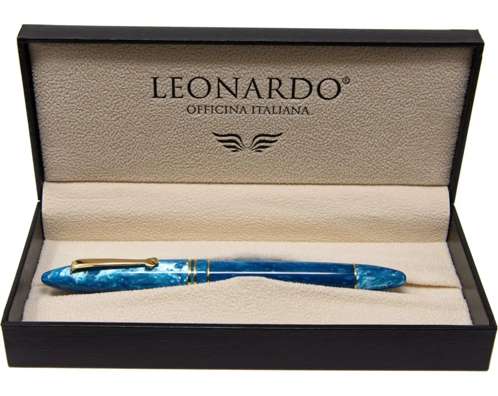Leonardo Officina Italiana Furore Fountain Pen - Emerald Blue Gold