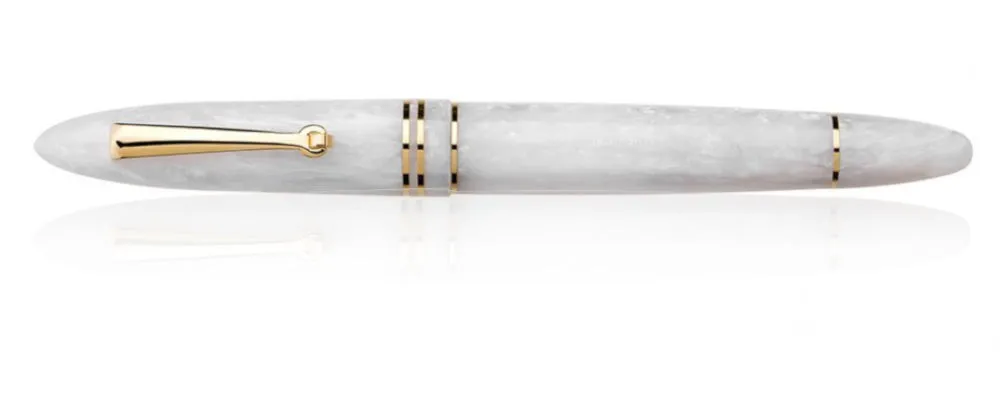 Leonardo Officina Italiana Furore Fountain Pen - White Salt Gold