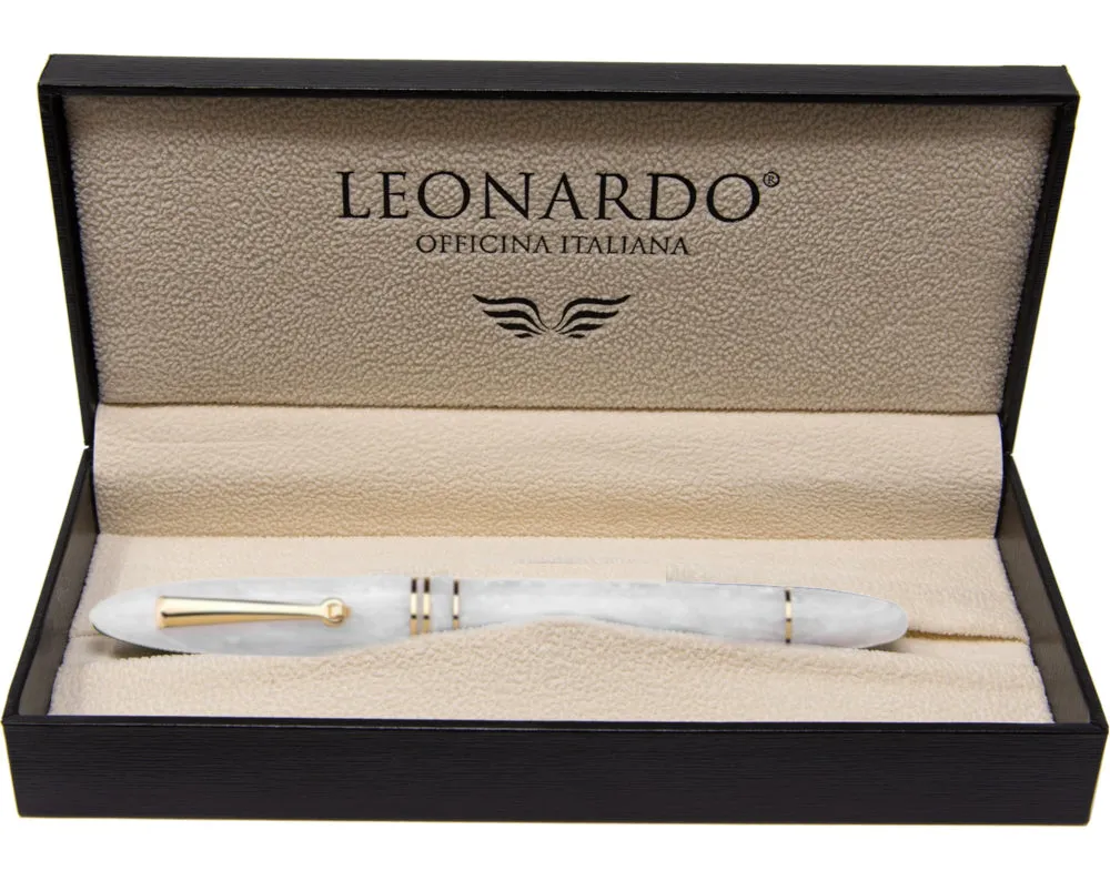 Leonardo Officina Italiana Furore Fountain Pen - White Salt Gold