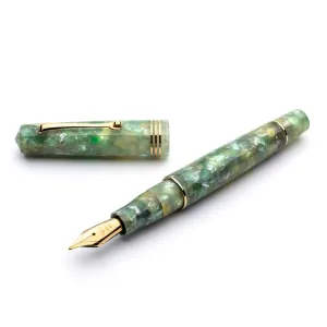 Leonardo Officina Italiana Momento Zero Fountain Pen - Giada Jade Gold