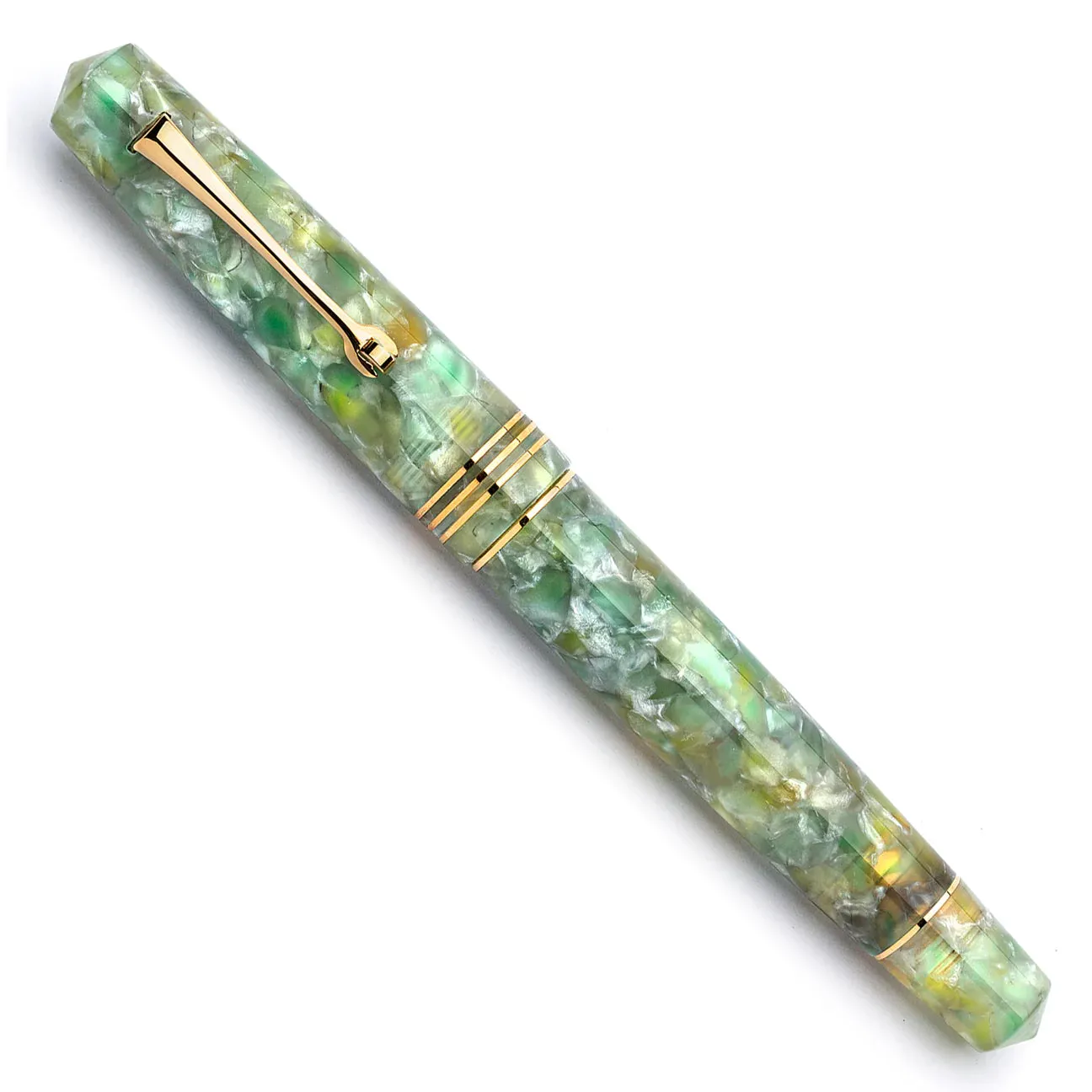 Leonardo Officina Italiana Momento Zero Fountain Pen - Giada Jade Gold