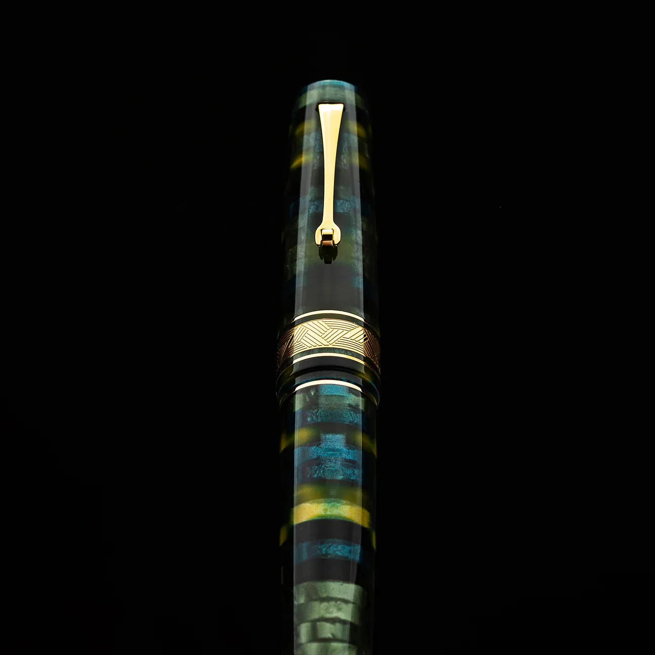 Leonardo Officina Italiana Momento Zero Grande Mosaico Fountain Pen and Ink Gift Set - Baobab Gold