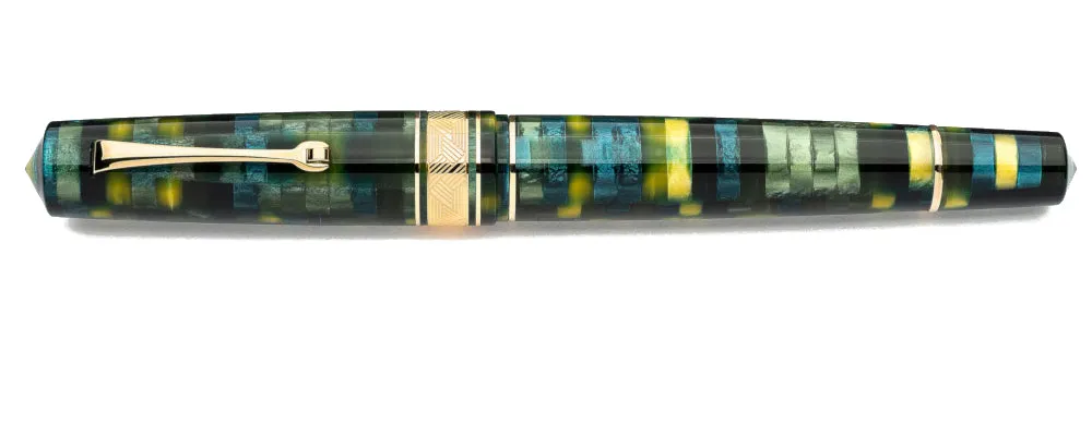 Leonardo Officina Italiana Momento Zero Grande Mosaico Fountain Pen and Ink Gift Set - Baobab Gold