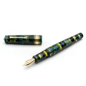 Leonardo Officina Italiana Momento Zero Grande Mosaico Fountain Pen and Ink Gift Set - Baobab Gold