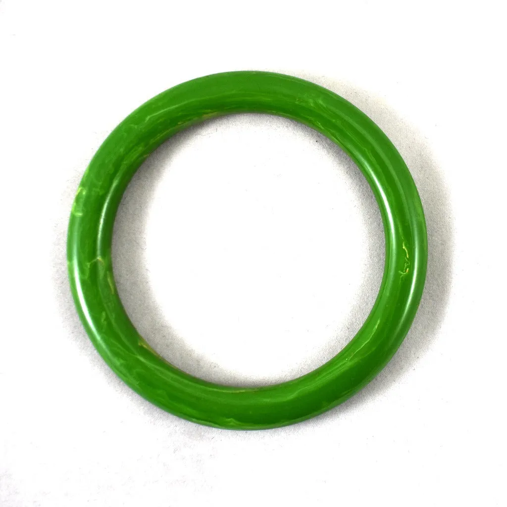 Lime Green Swirl Bakelite Bangle