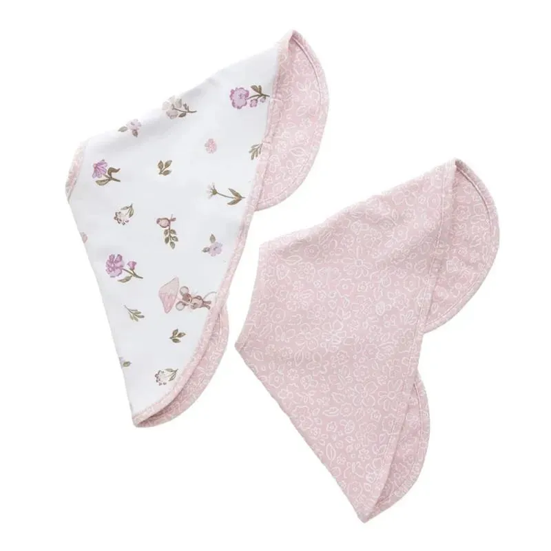 Living Textiles - 2Pk Burp Cloth, Mushroom House