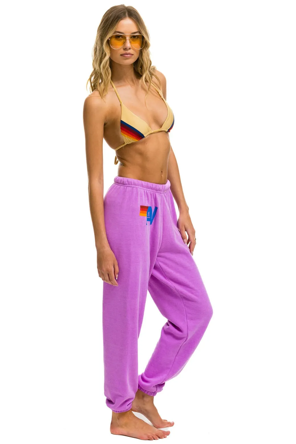 LOGO SWEATPANTS - NEON PURPLE