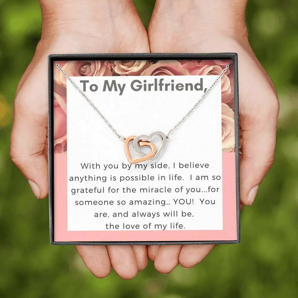Love of my life-Interlocking Hearts Necklace for Girlfriend