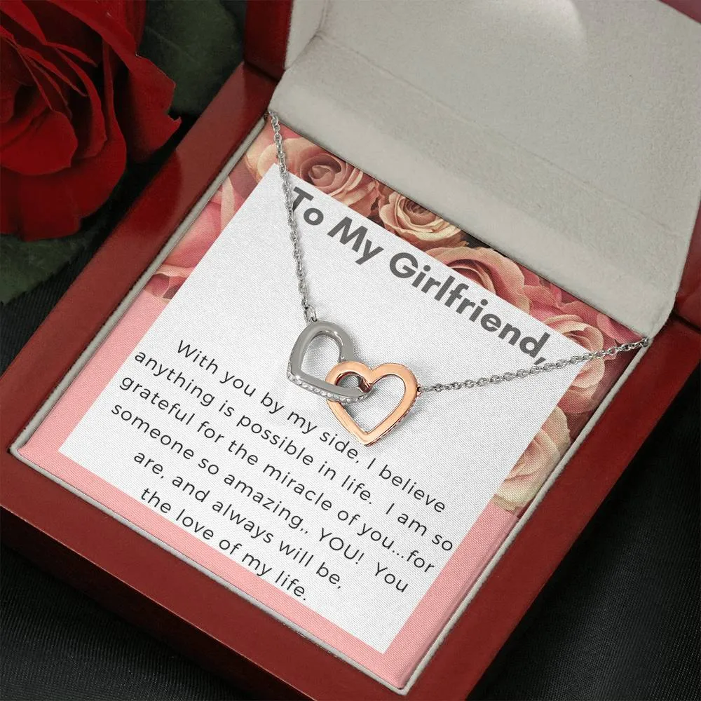 Love of my life-Interlocking Hearts Necklace for Girlfriend