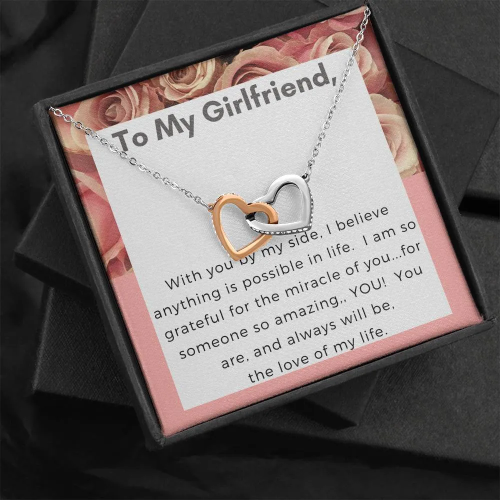 Love of my life-Interlocking Hearts Necklace for Girlfriend
