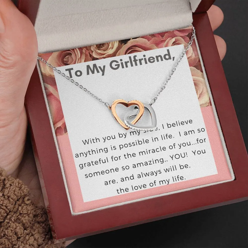 Love of my life-Interlocking Hearts Necklace for Girlfriend