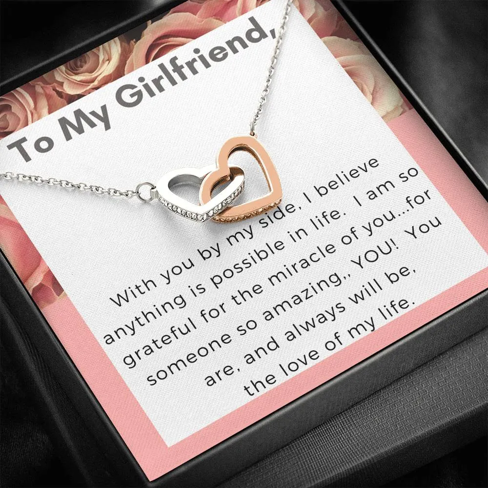 Love of my life-Interlocking Hearts Necklace for Girlfriend