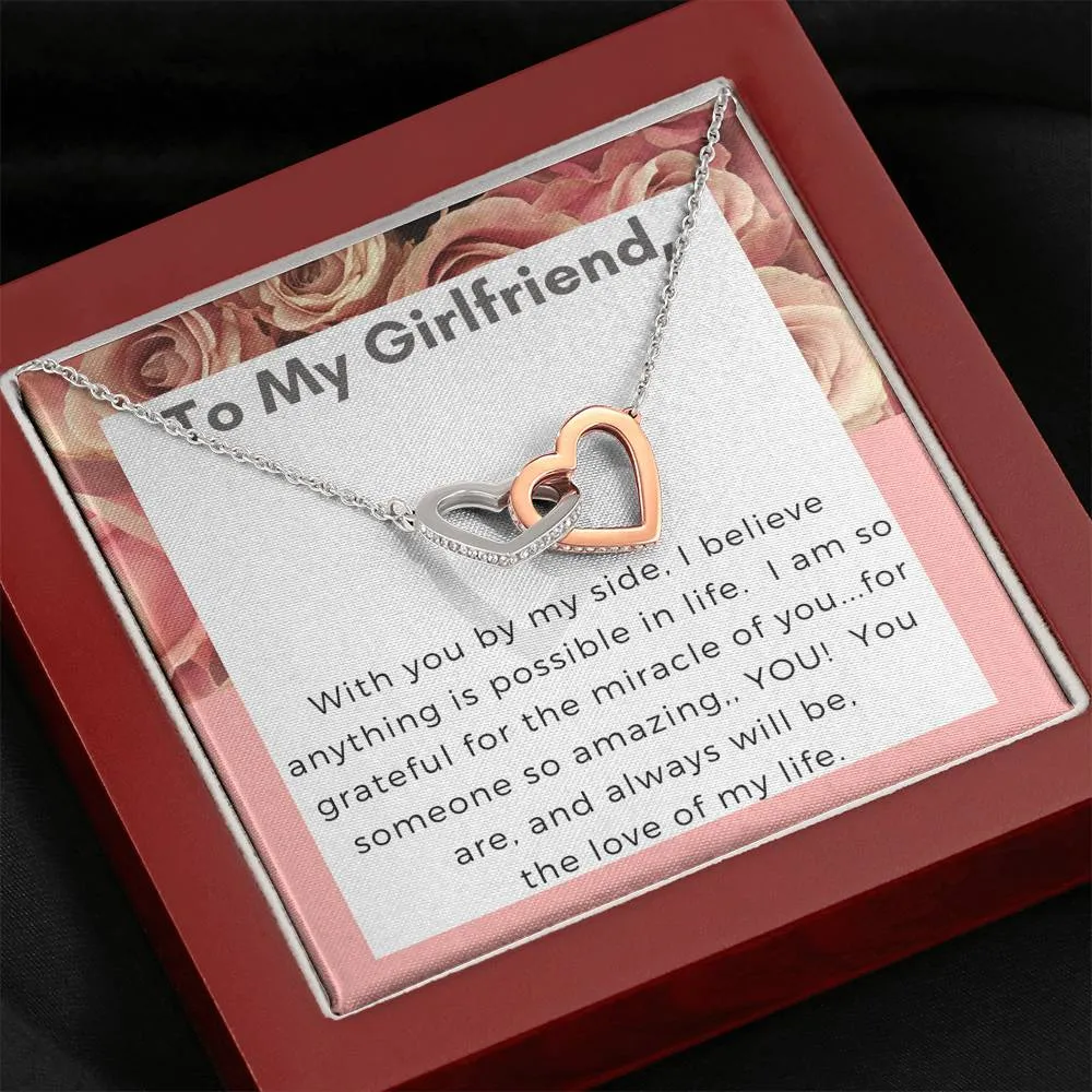 Love of my life-Interlocking Hearts Necklace for Girlfriend