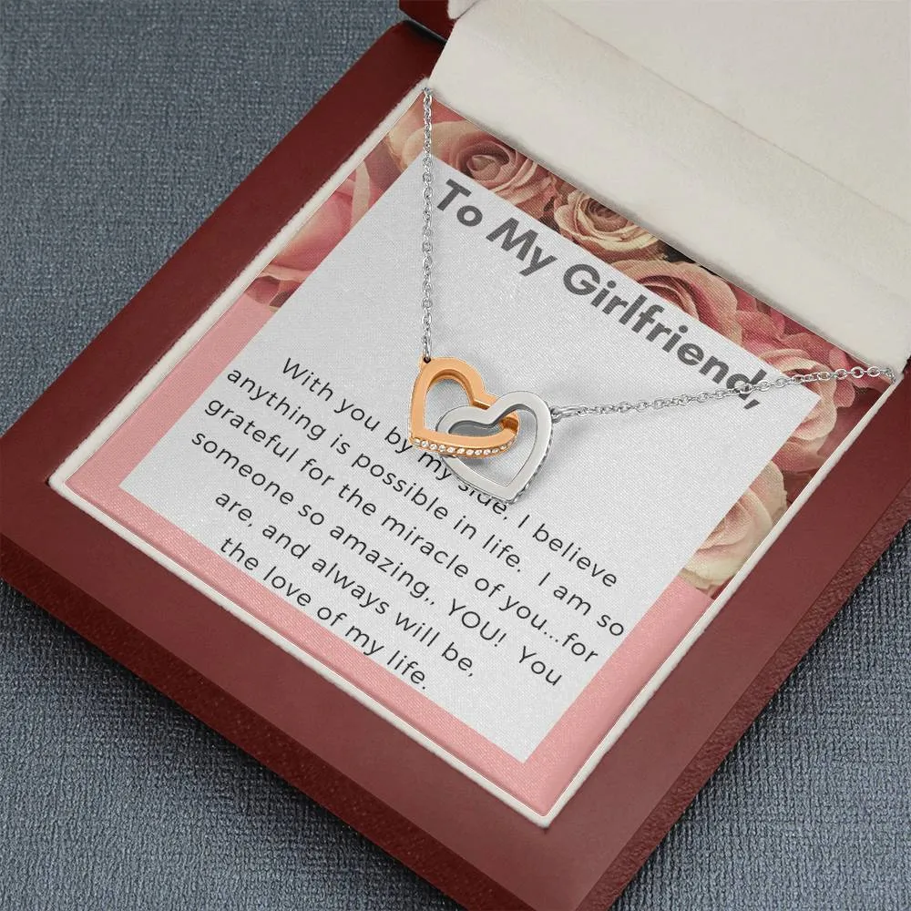 Love of my life-Interlocking Hearts Necklace for Girlfriend