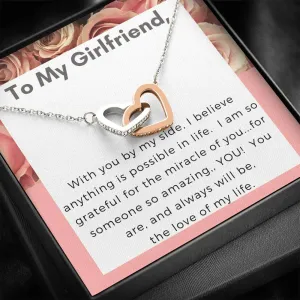 Love of my life-Interlocking Hearts Necklace for Girlfriend