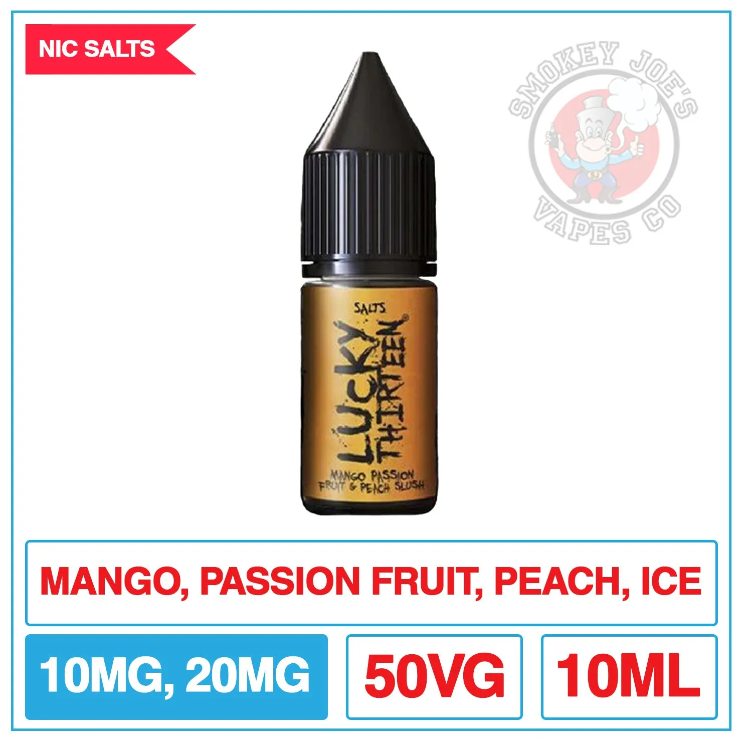 Lucky Thirteen Salts - Mango Passion Fruit And Peach Slush